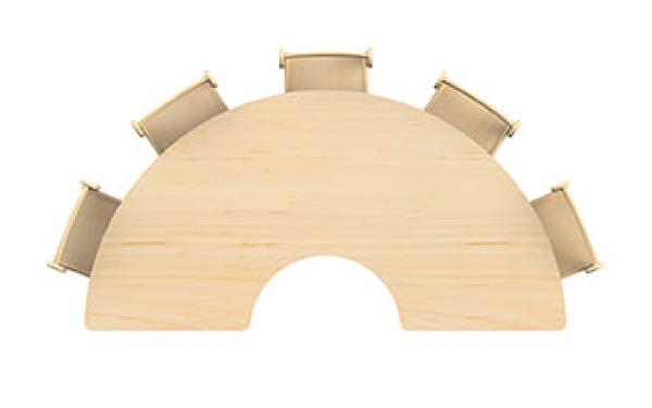 Natura Tisch U-förmig, 163 x 56 cm